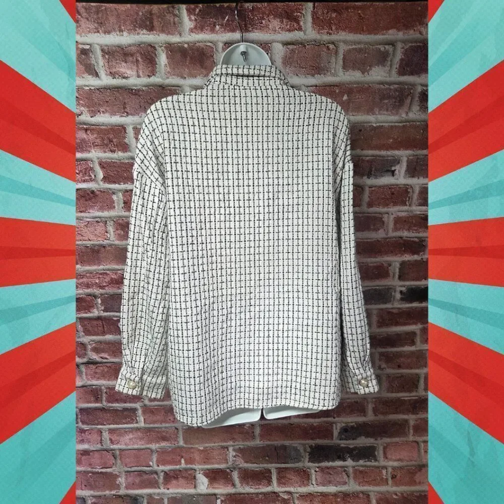 Andree by Unit Button Down Shirt‎ | Women’s Medium | Black & White Collared